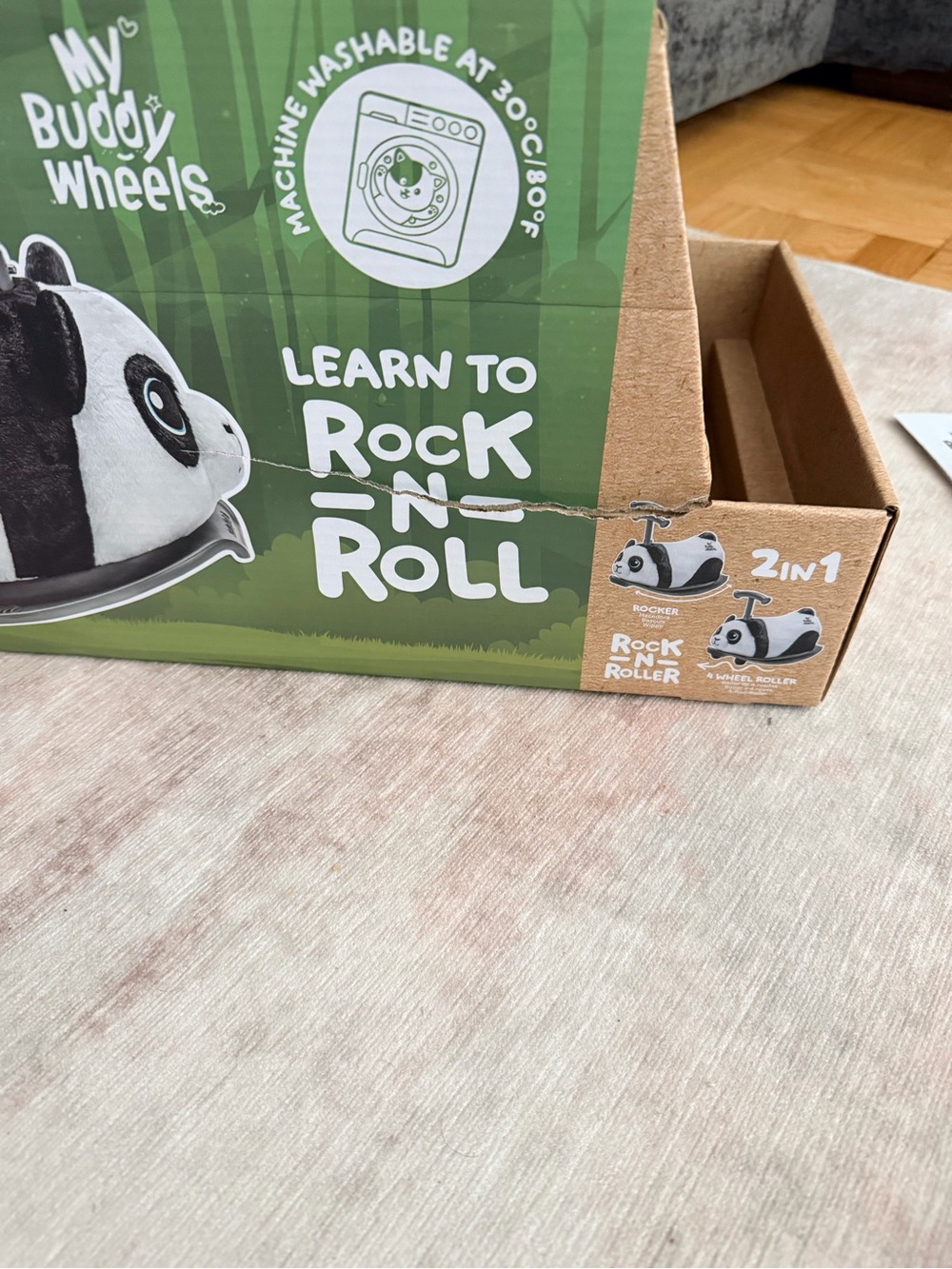 Panda Ride On Rocker Roller Black White - Picture 2 of 6